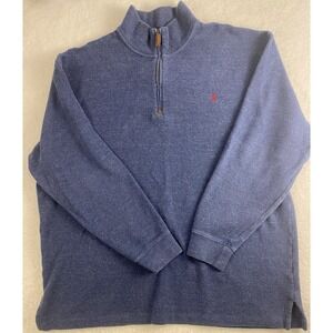Polo‎ Ralph Lauren 1/4 Zip Long Sleeve Pullover Size 2XL Tall Long Blue Casual